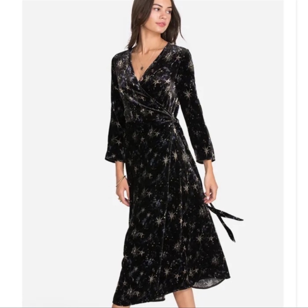 Johnny Was Stardust Velvet Wrap Dress | Size XS NWT